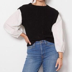 NWT Women’s Sanctuary Black and Cream Sweater Size XS